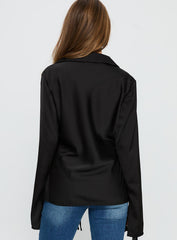 Way Life Goes Long Sleeve Top Black