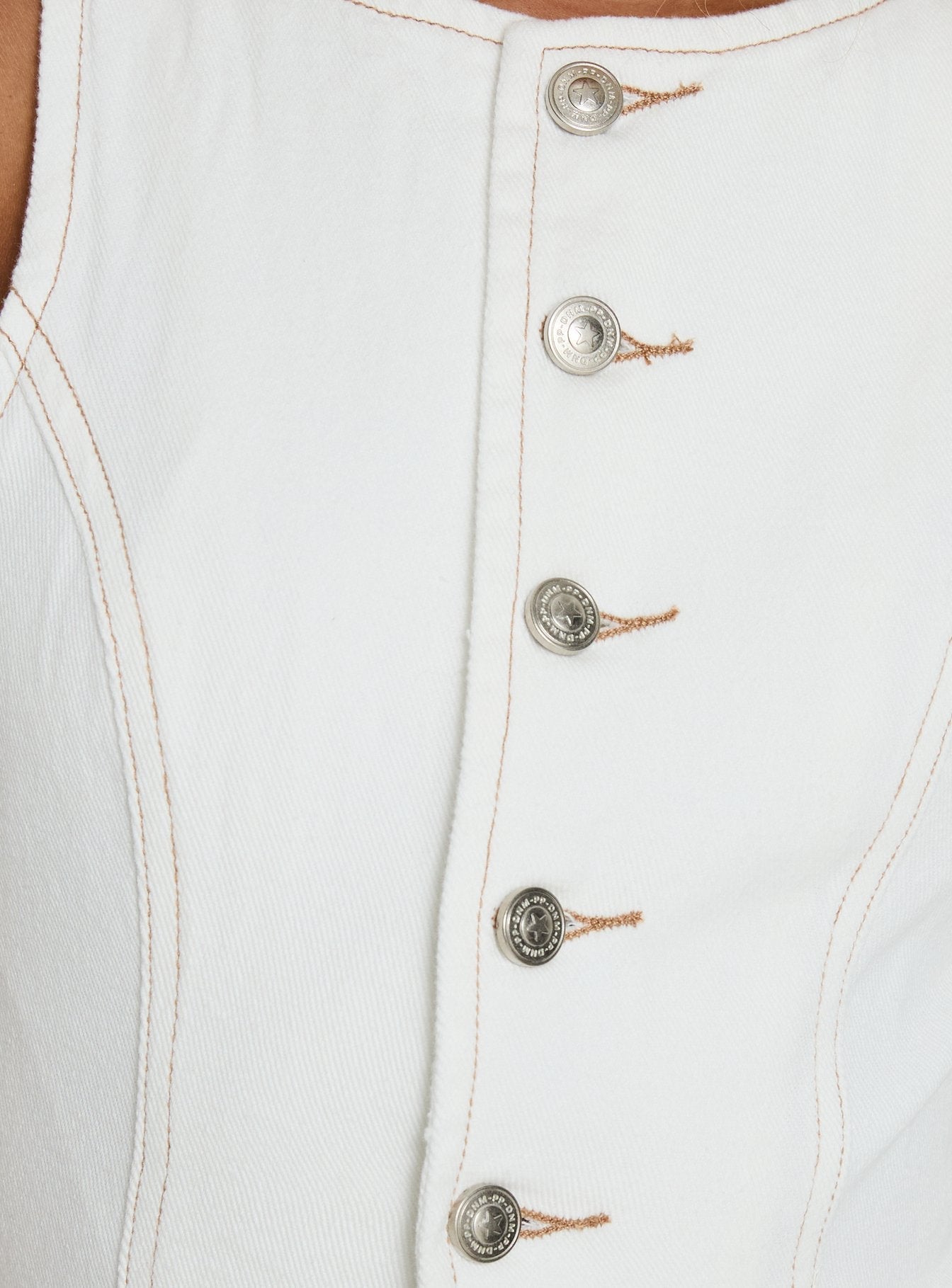 Yumiko Denim Romper White