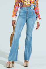 SOPHIA FLARE LEG DENIM JEANS