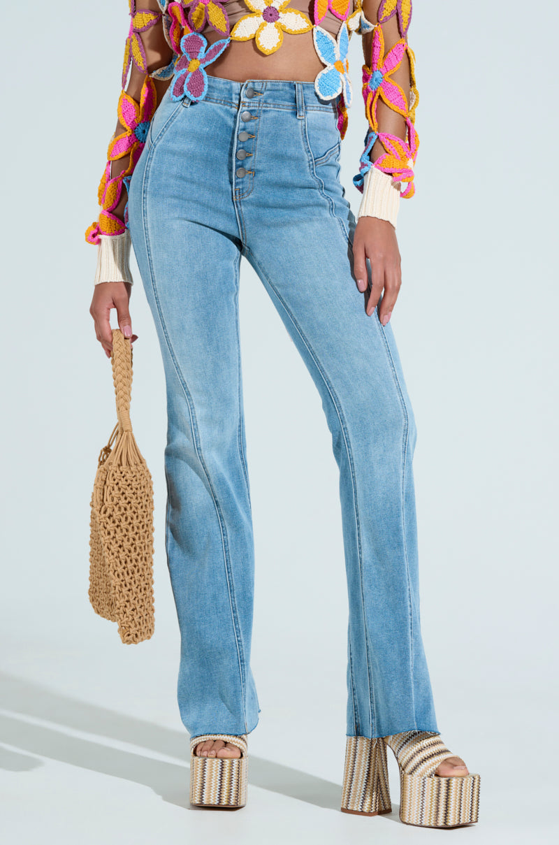 SOPHIA FLARE LEG DENIM JEANS