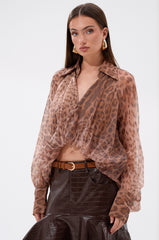 WILD SPIRIT HIGH LOW SHEER BLOUSE