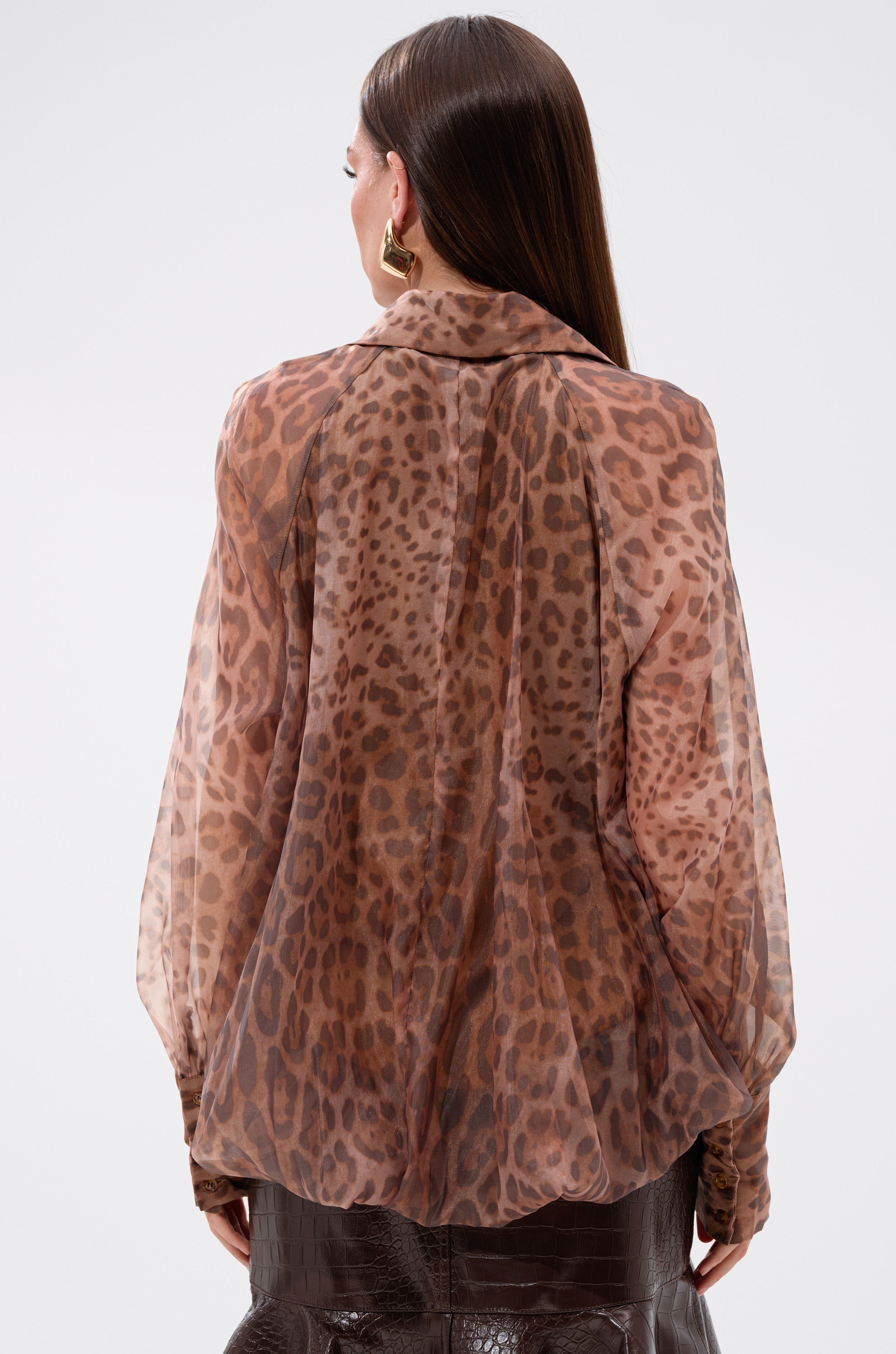 WILD SPIRIT HIGH LOW SHEER BLOUSE