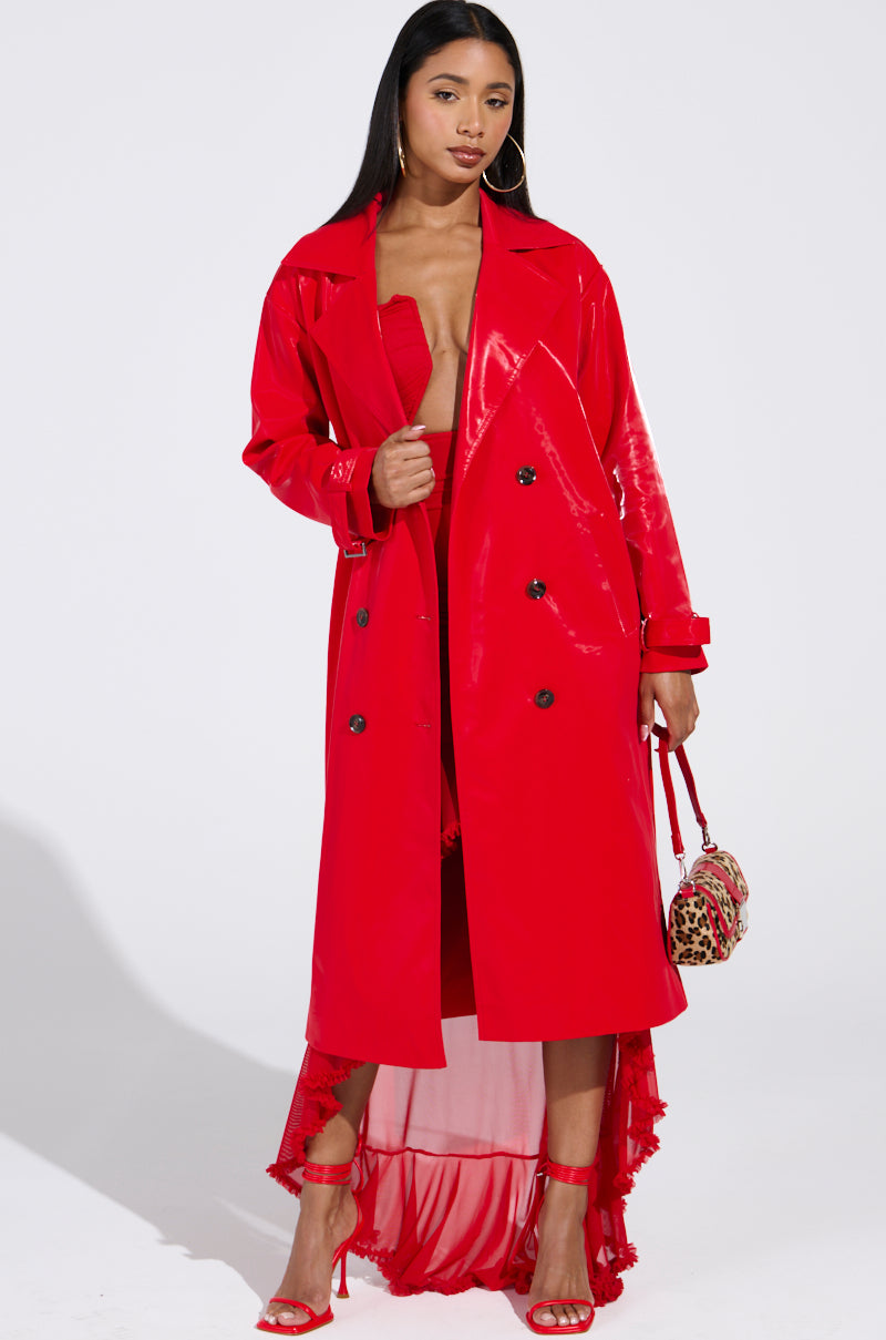 SPICY SWEET LIQUID VELVET TRENCH