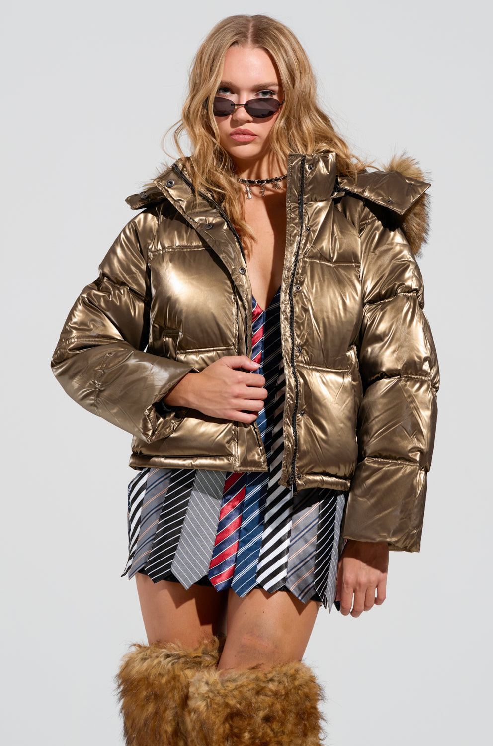 CAPRI FUR TRIM PUFFER