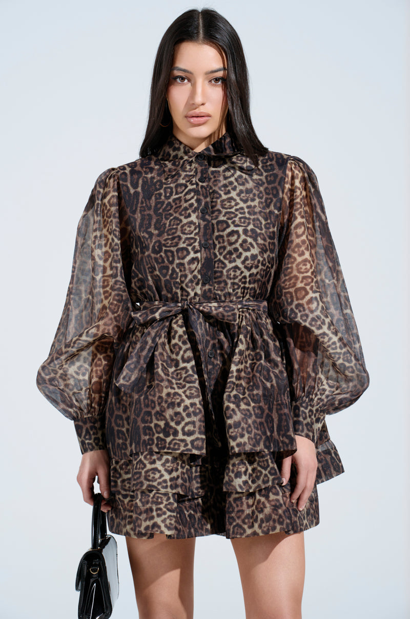CHICEST OF CHIC LEOPARD PRINT MINI DRESS