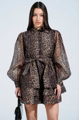 CHICEST OF CHIC LEOPARD PRINT MINI DRESS