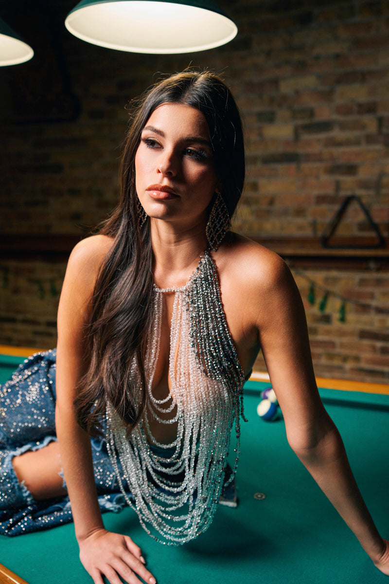 SHAKE IT FOR ME BABY BEADED BLOUSE