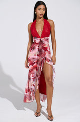ALIA FLORAL MIDI DRESS
