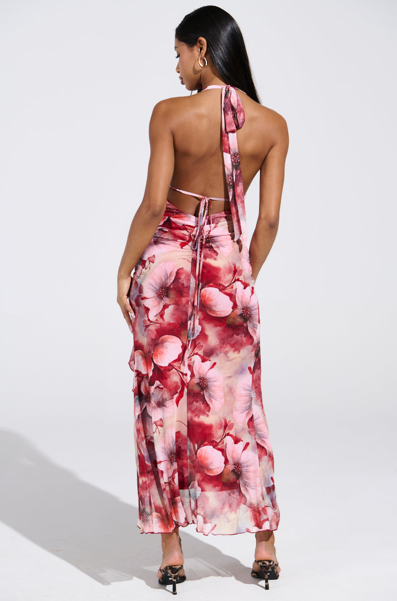 ALIA FLORAL MIDI DRESS