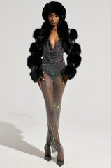 ACTIN BRAND NEW RHINESTONE MESH MAXI DRESS