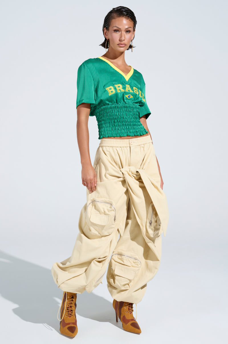 BRASIL RUCHED JERSEY
