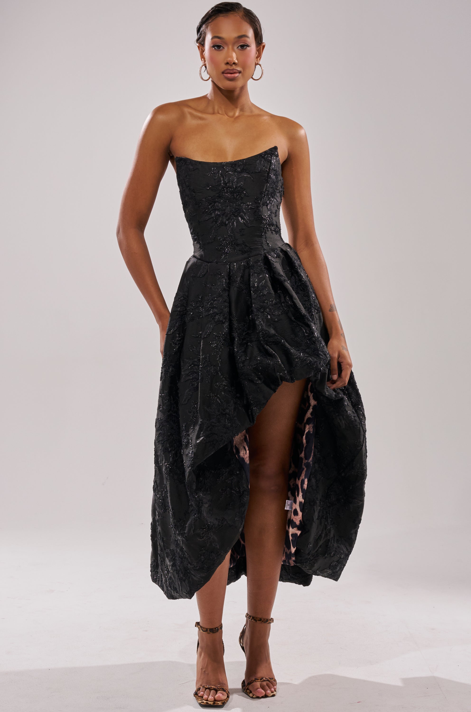 WILD THANG PRINTED HI LOW DRESS
