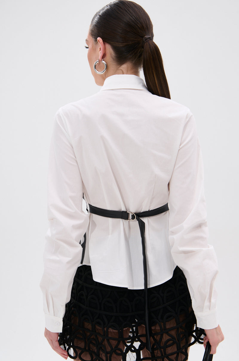 ALL OVER THE PLACE BUTTON DOWN