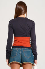 UP CLOSE AND PERSONAL LONG SLEEVE TOP