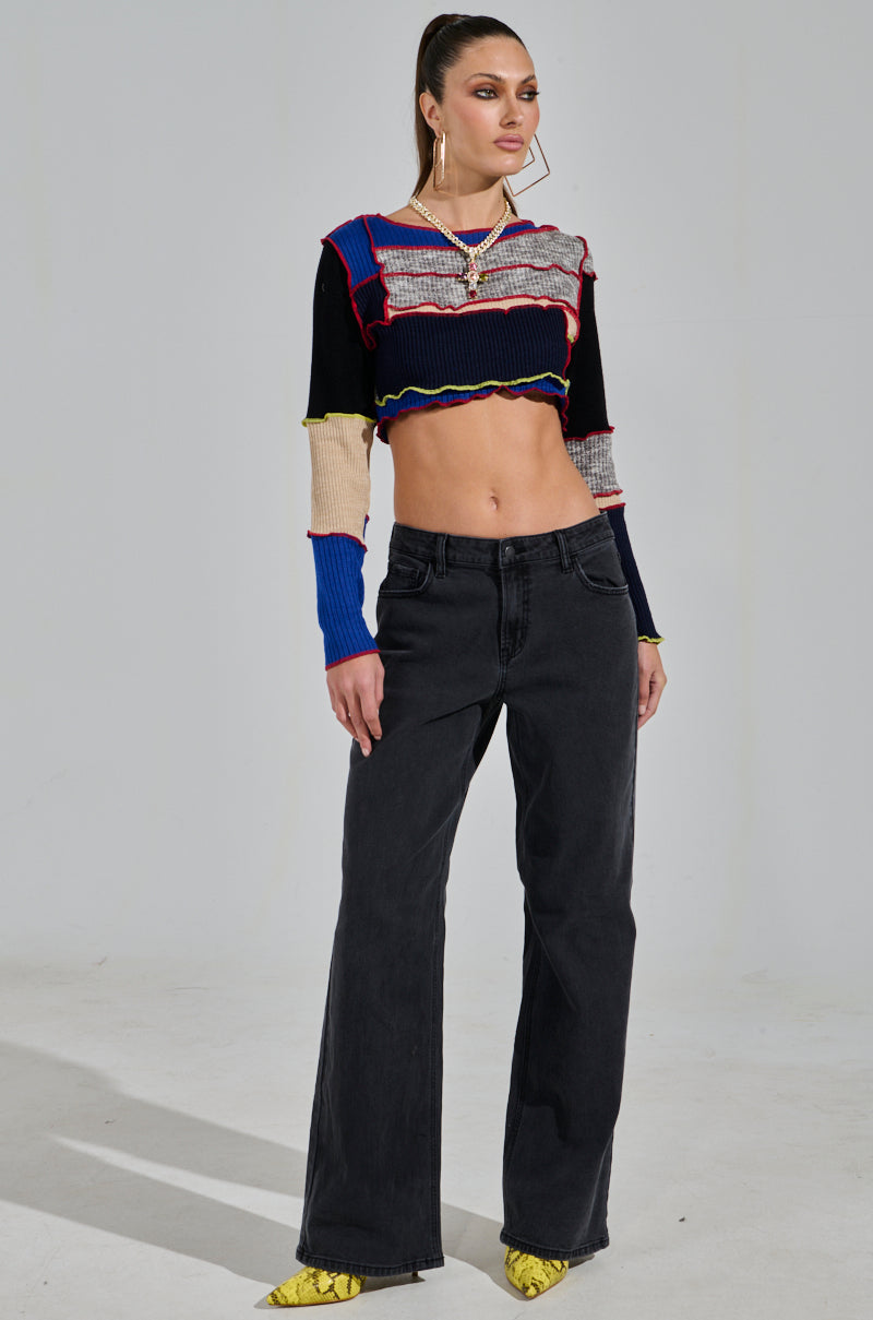 REAL ONE PATCHWORK SWEATER