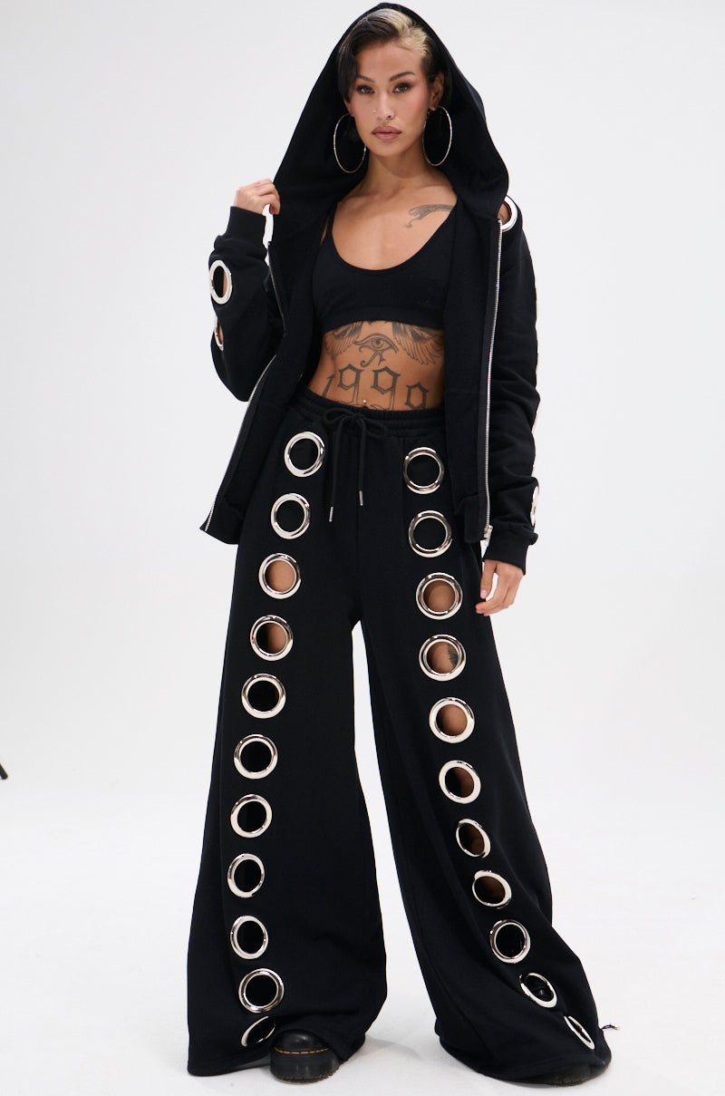 THROUGH THE NIGHT SWEATSHIRT WITH HOLES