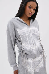 MAYBE NEXT TIME OVERSIZED SWEATSHIRT WITH LACE DETAILS