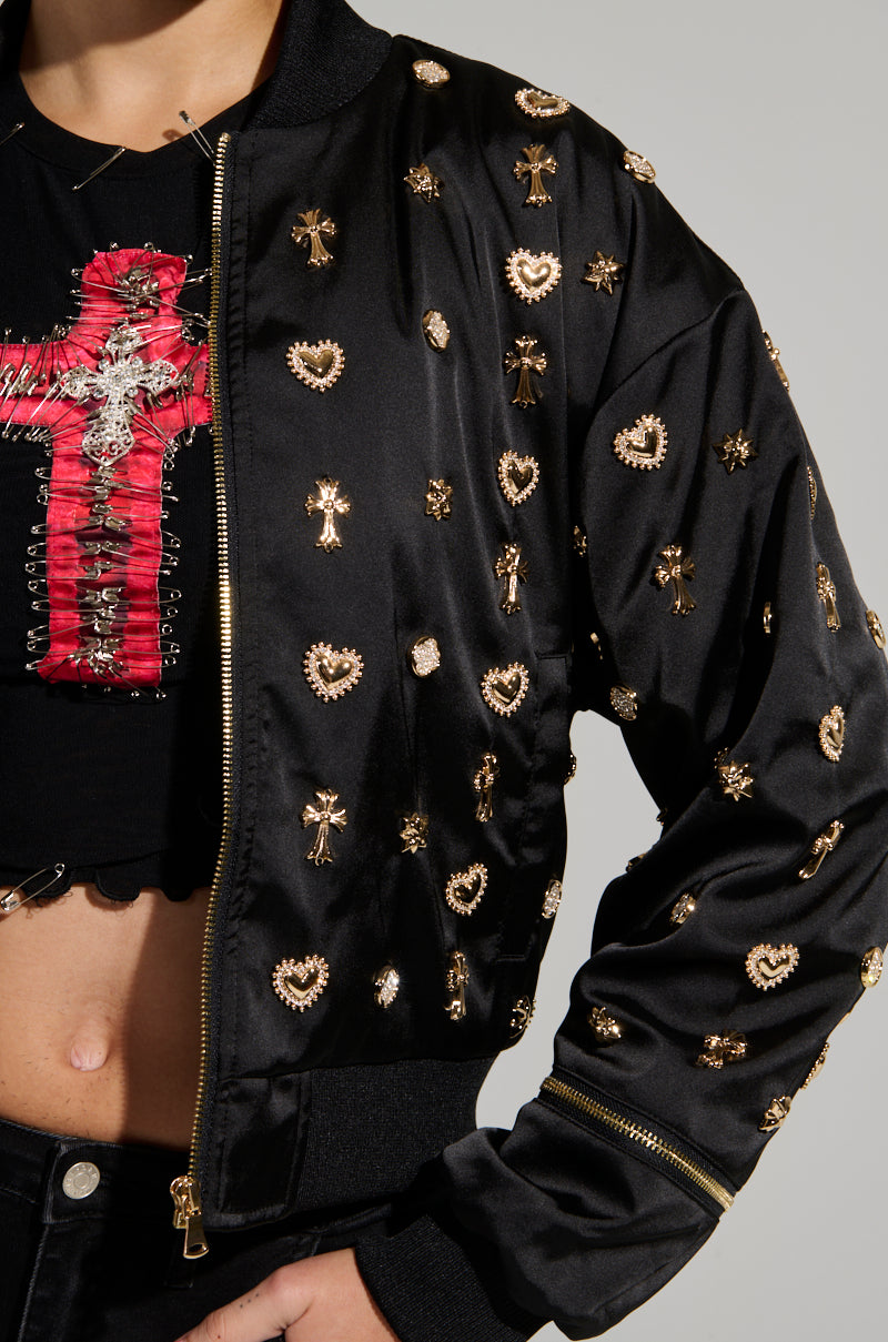 LIKE A CHARM EMBELLISHED BOMBER