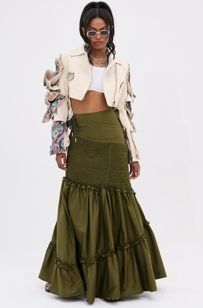 SNAP OUT OF IT ULTRA CROP MOTO IN JACQUARD