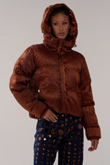FAYE RHINESTONE PUFFER IN COPPER