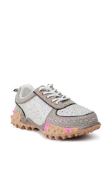 AZALEA WANG ISABEAU BROWN MULTI SNEAKER