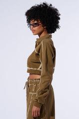 STREET TALK CROP SWEATSHIRT