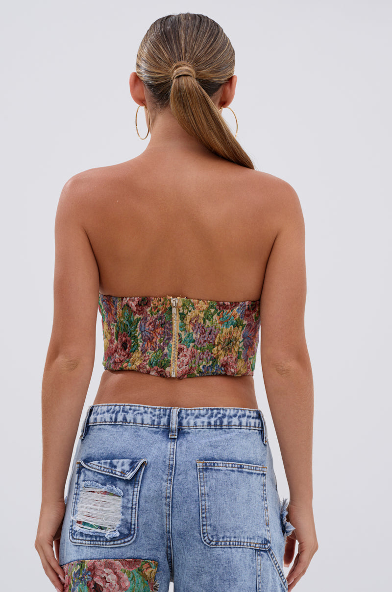 THOUGHT I KNEW YOU BROCADE CORSET