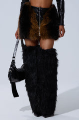 TOUCH ME IN THE MORNING FUR SKIRT