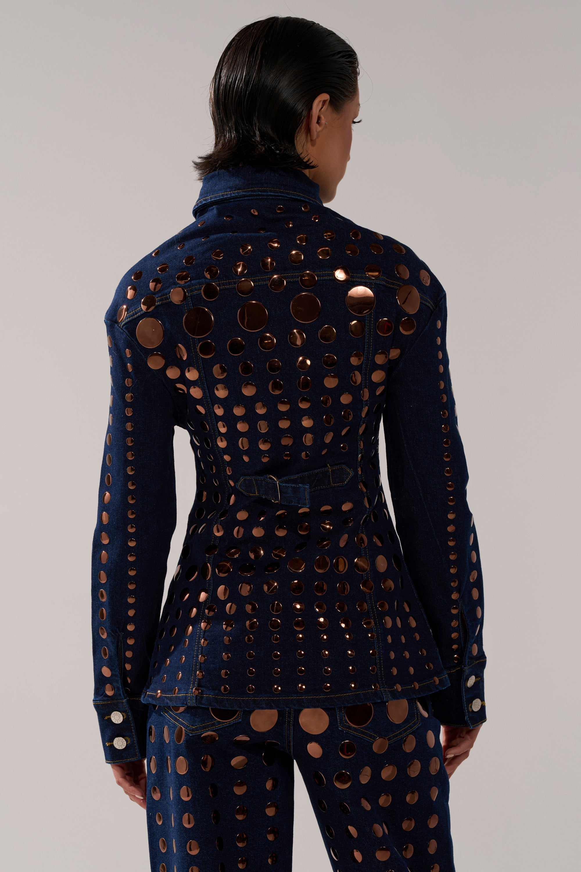 DISCO BABE DENIM BUTTON DOWN