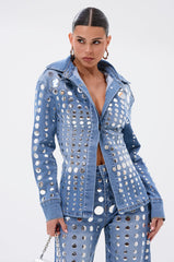 STUDS EVERYWHERE BUTTON DOWN