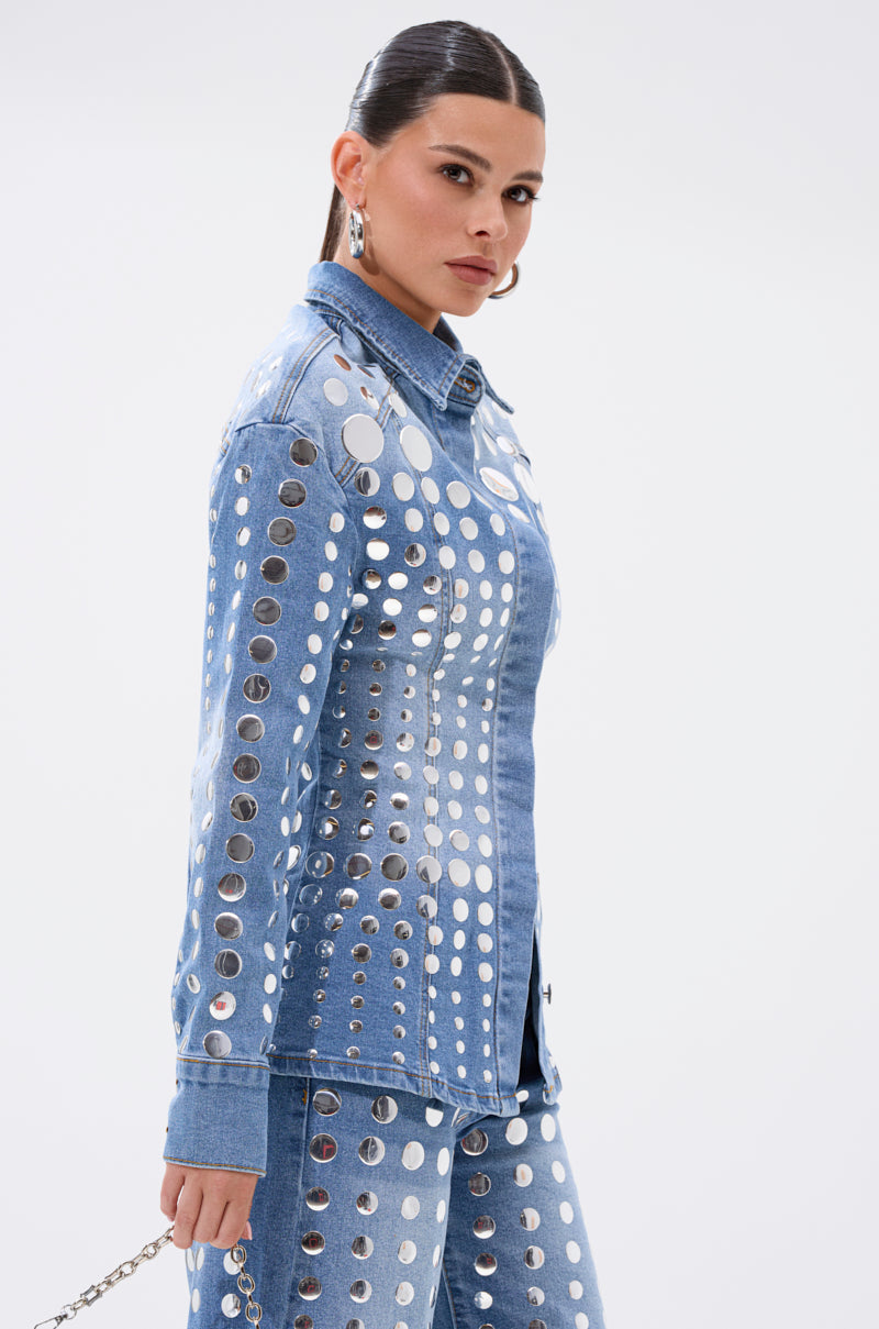 STUDS EVERYWHERE BUTTON DOWN