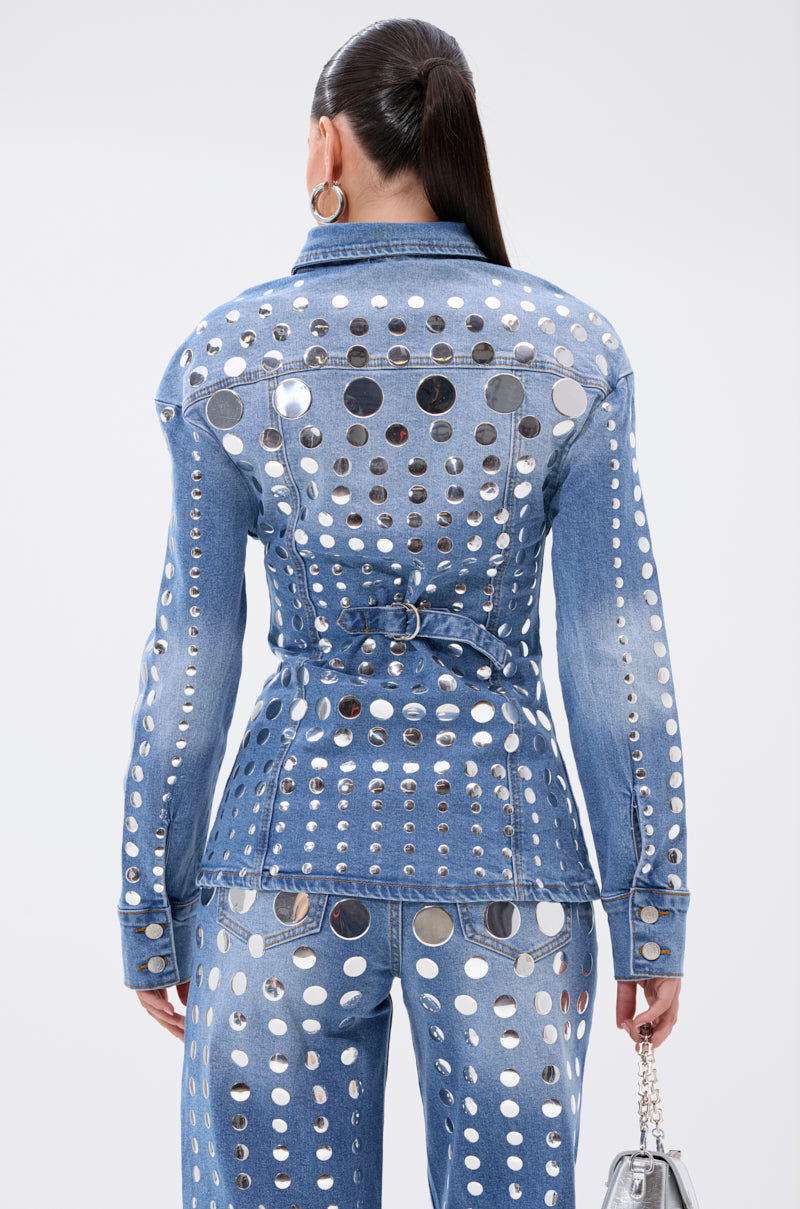 STUDS EVERYWHERE BUTTON DOWN