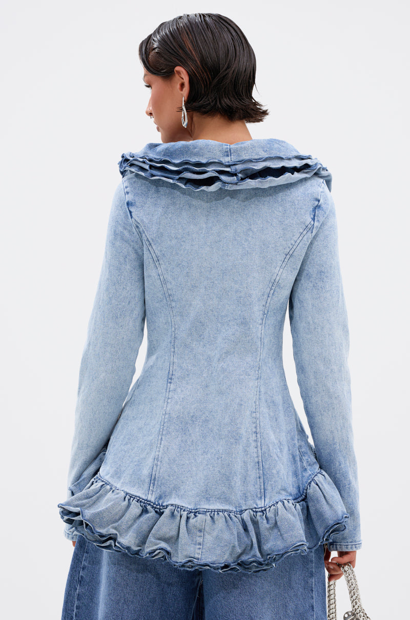 WILD WEST RUFFLE DETAIL BLOUSE