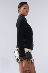 SHANNON KNIT BUTTON DOWN
