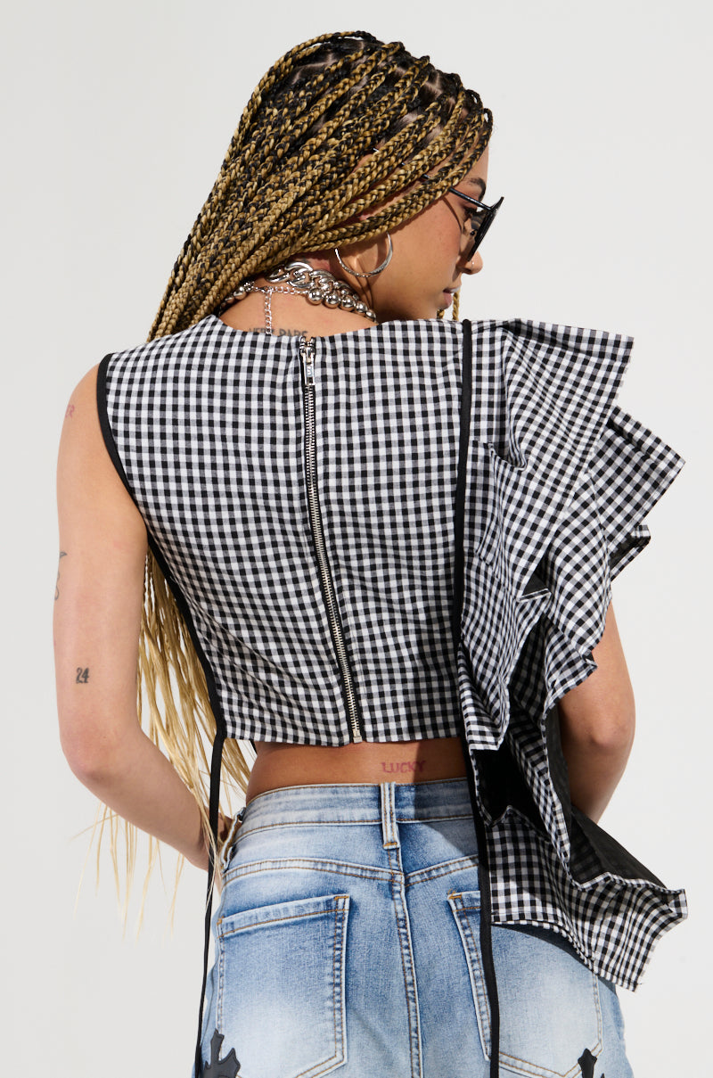 EASY ME GINGHAM BLOUSE