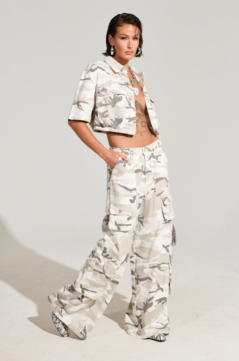 YOURE UP NEXT CAMO BUTTON DOWN TOP