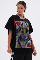THE REAL QUEEN OF HEARTS OVERSIZED TEE