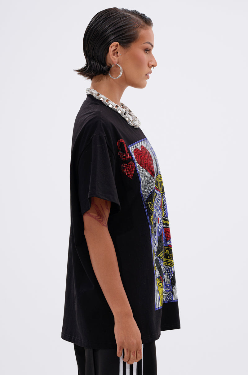 THE REAL QUEEN OF HEARTS OVERSIZED TEE