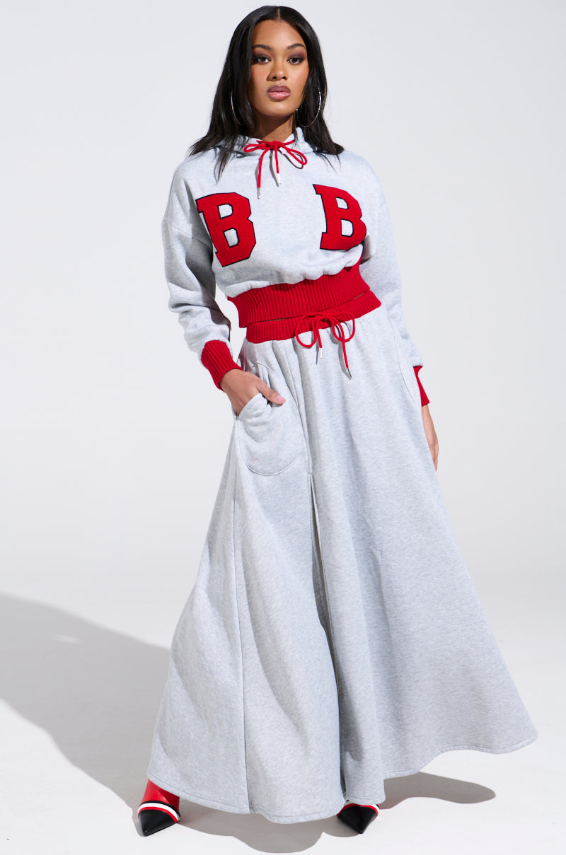 B-VARSITY MAXI SKIRT