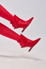 AZALEA WANG JOST RED PONY HAIR UPPER WEDGE PUMP