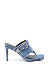 AZALEA WANG JULIJA DENIM THONG STILETTO SANDAL