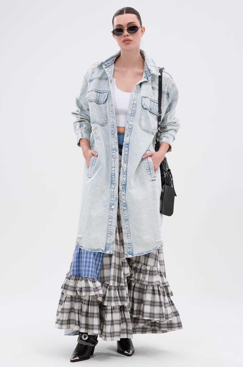 ZOEY HOODED DENIM JACKET