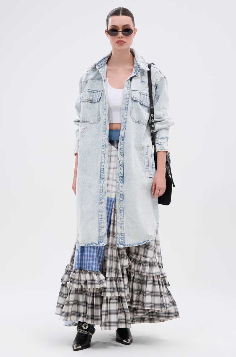 ZOEY HOODED DENIM JACKET