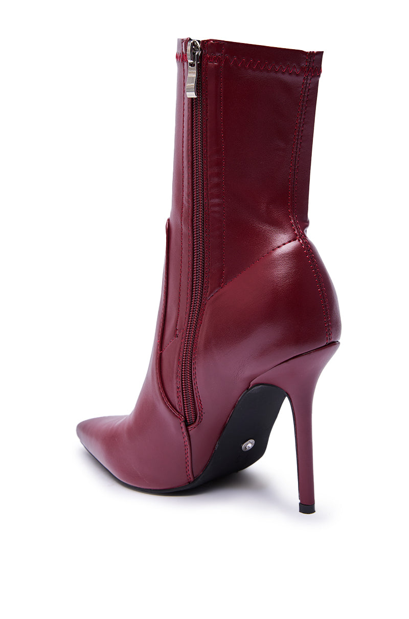 AZALEA WANG KATHII BURGUNDY BOOTIE