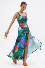 ALAIA PRINTED MAXI DRESS