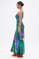 ALAIA PRINTED MAXI DRESS