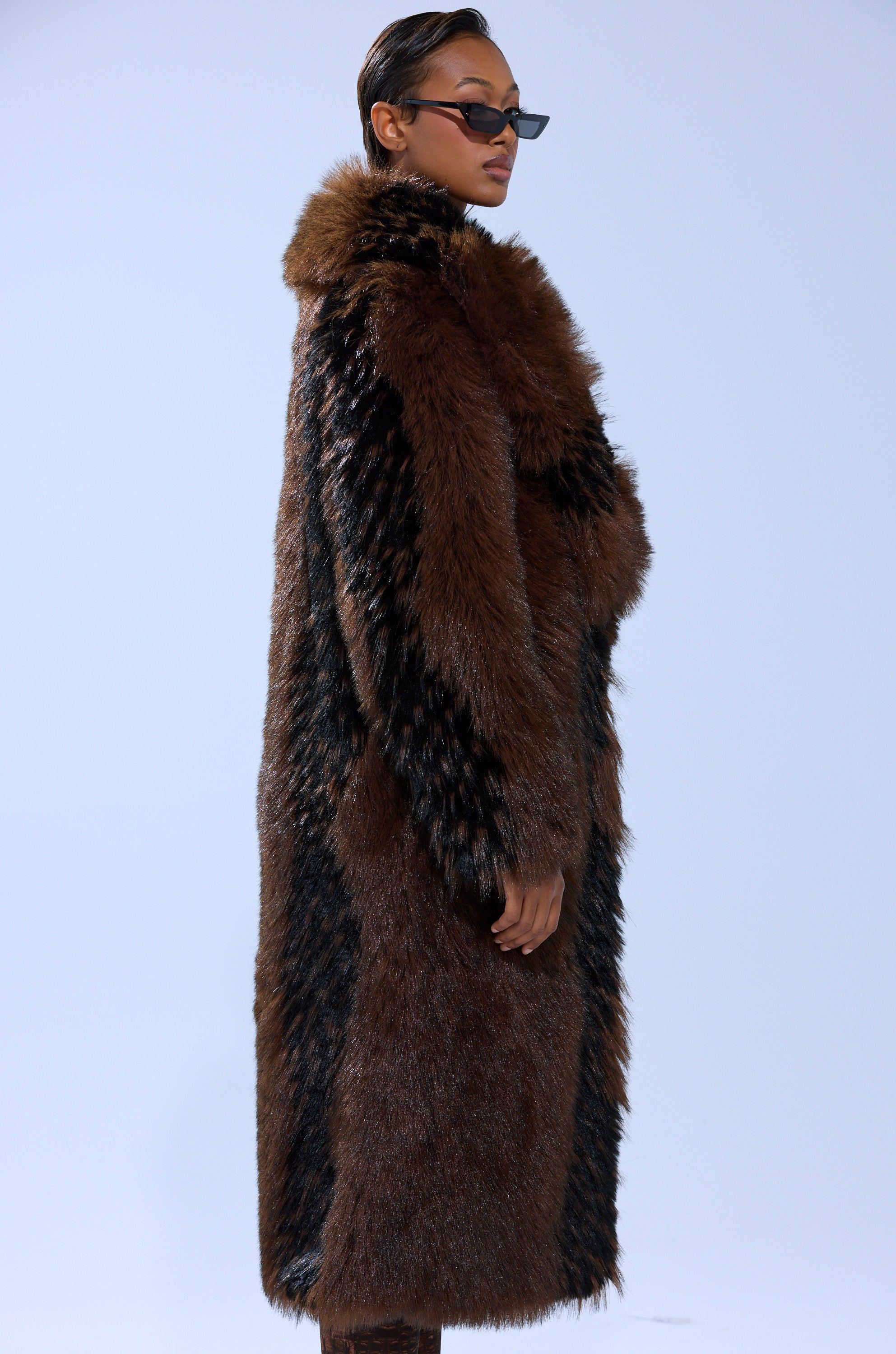 TELLURIDE FAUX FUR IN BROWN