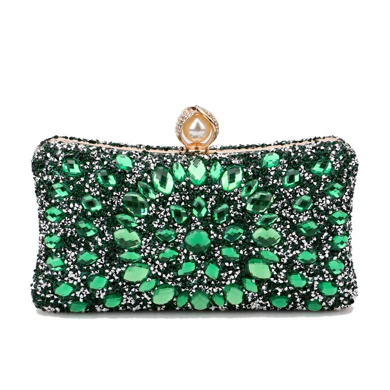 Diamond-Encrusted Evening Clutch for Dinner and Banquet