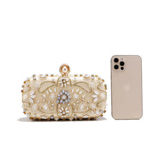 Embroidered Dinner Clutch Bag for Women – Elegant Banquet Bag for Evening Wear