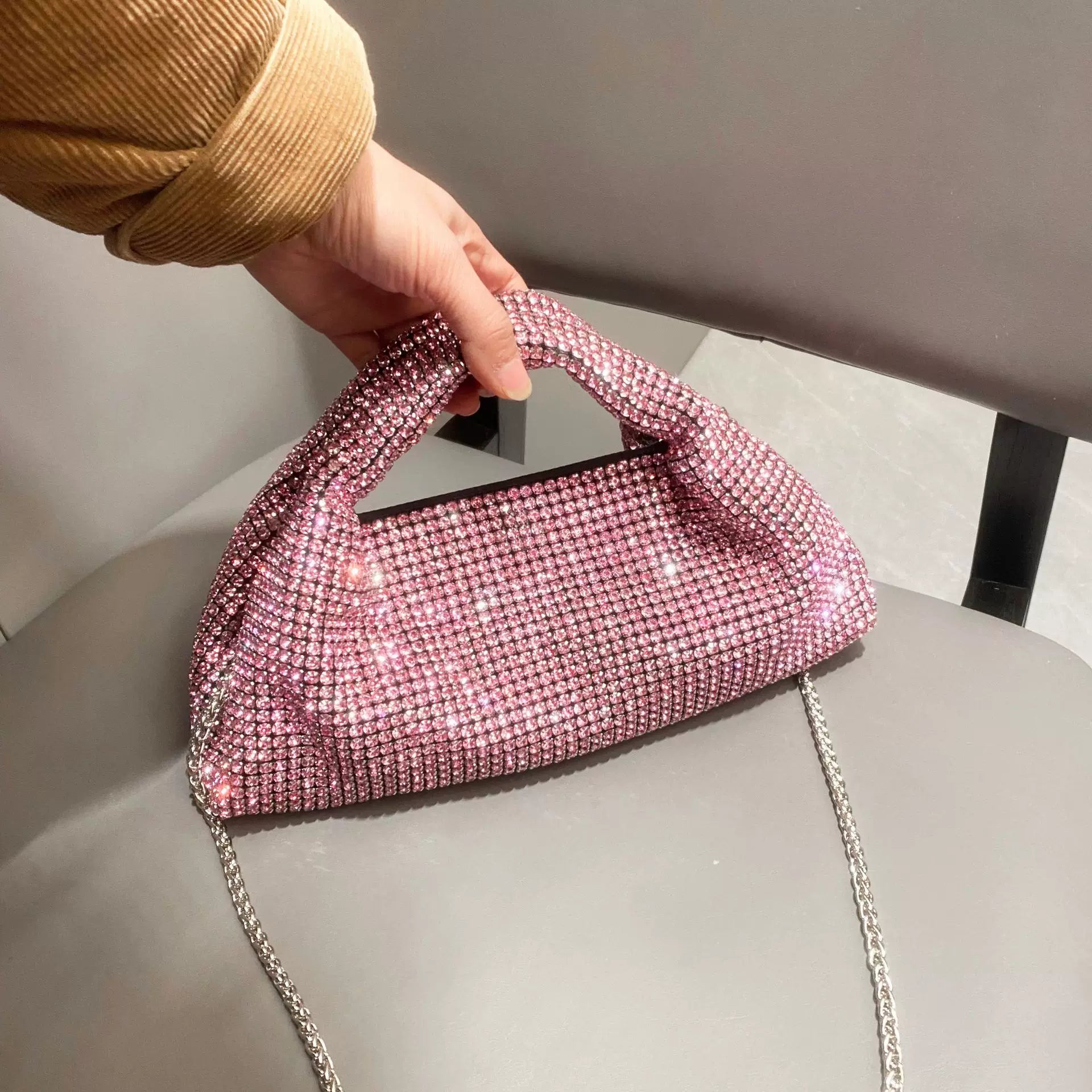 European and American Rhinestone Handbag – New Chain Shoulder and Crossbody Bag for Women